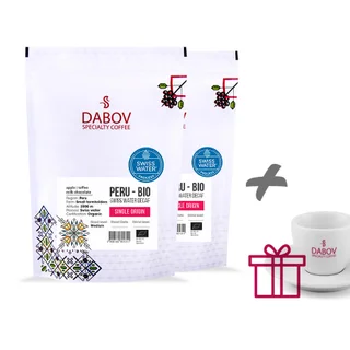 2 * Coffee Beans Peru Bio – Swiss Water Decaf + GIFT