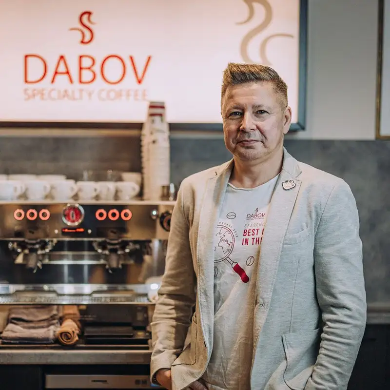 DABOV Specialty Coffee — the team in the cupping room