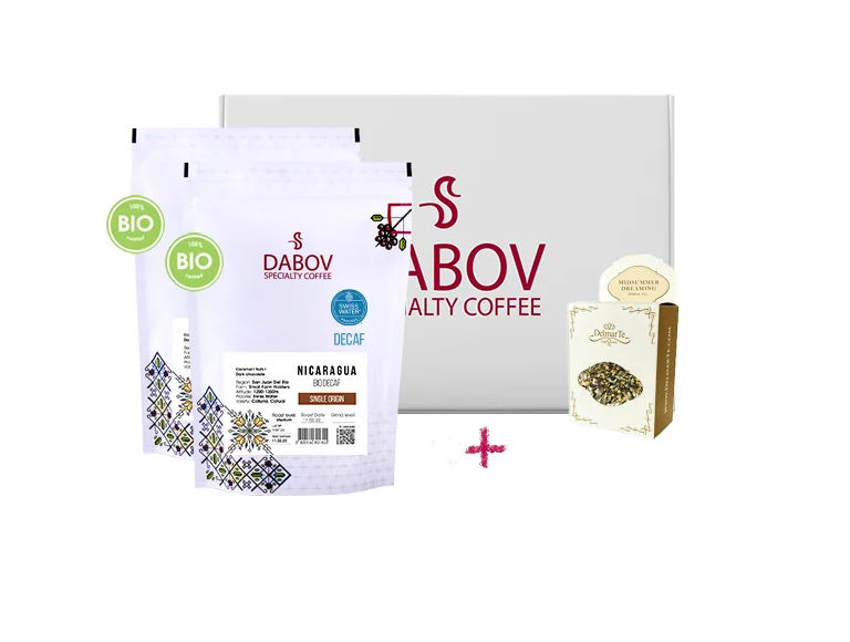 Coffee Box “Nicaragua Bio x 2” – Coffee Beans Nicaragua Bio Swiss Water Decaf + Gift