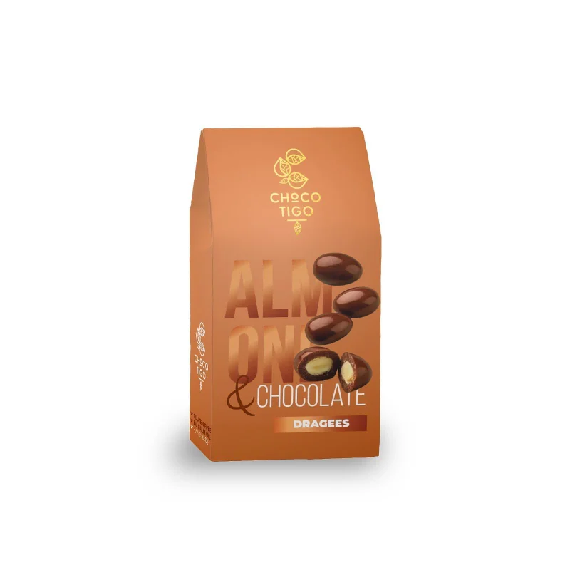 chocolate dragees ALMOND and CINNAMON - paper box — Image 1