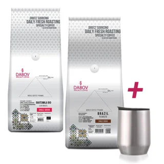 Coffee Box “Think Green, Be Green” – Coffee Beans Guatemala San Miguel BIO 1kg + Coffee Beans Brazil Planalto 1kg + Gift